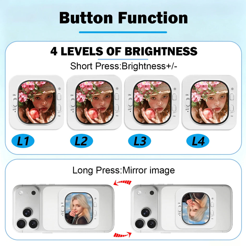 Écran Moniteur Selfie pour Téléphone et Vlogging avec Télécommande