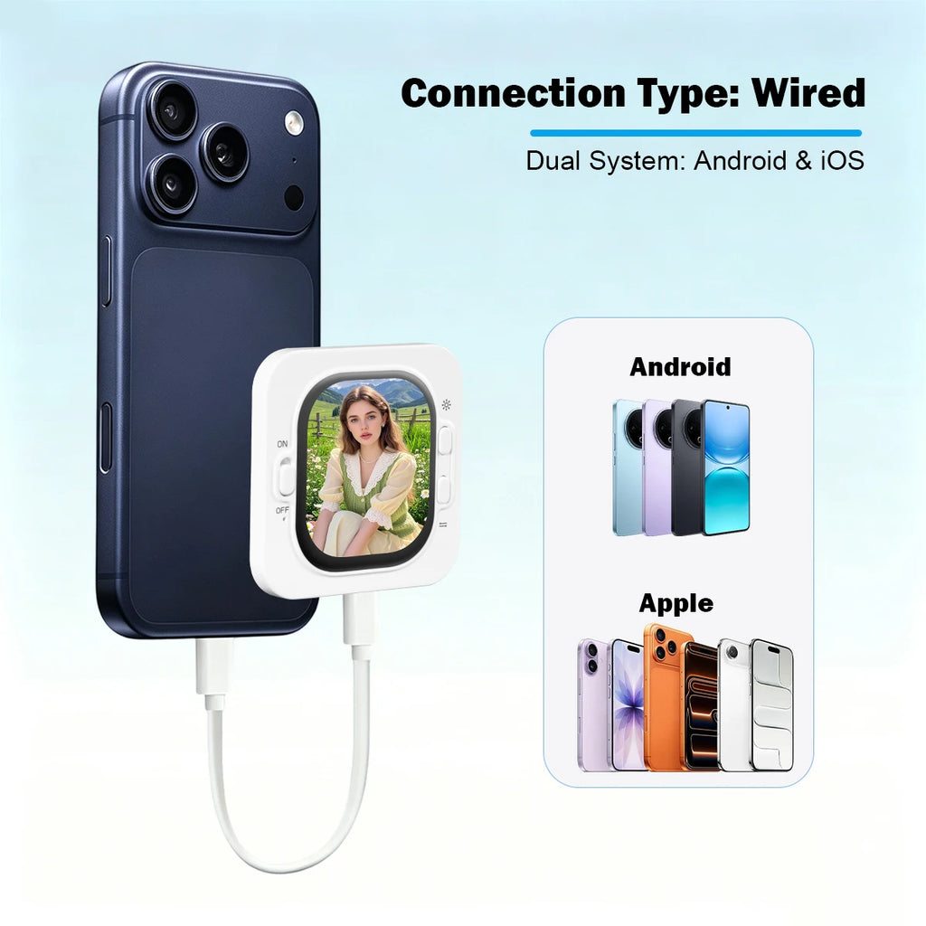 Écran Moniteur Selfie pour Téléphone et Vlogging avec Télécommande