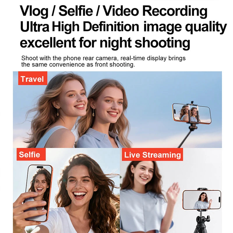Écran Moniteur Selfie Magnétique Portable avec Lampe LED