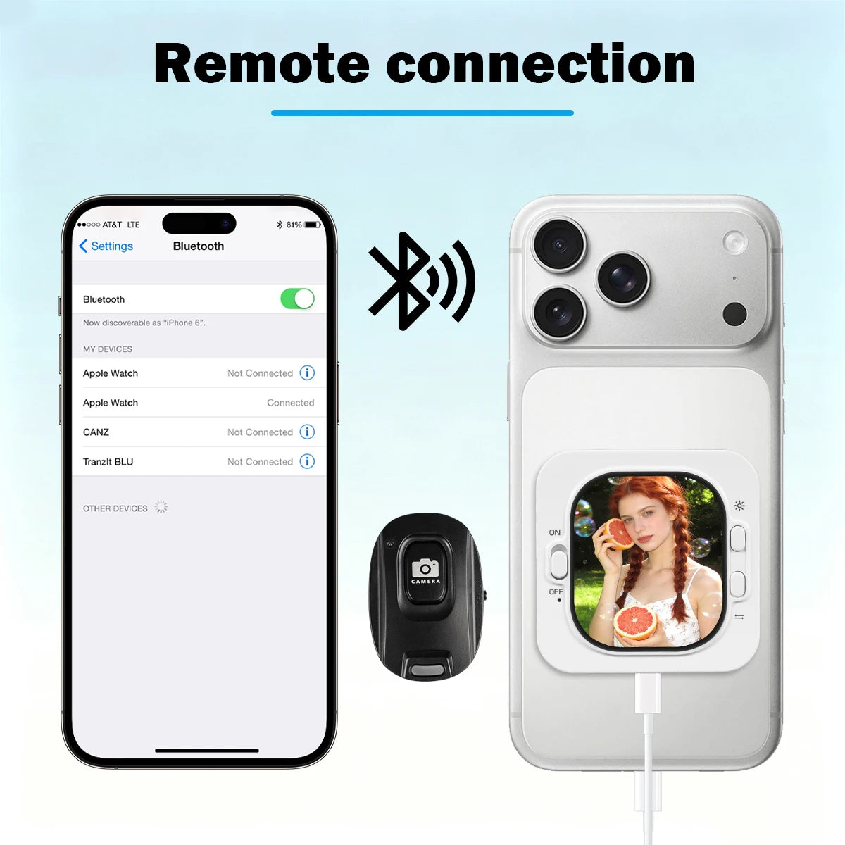 Écran Moniteur Selfie pour Téléphone et Vlogging avec Télécommande