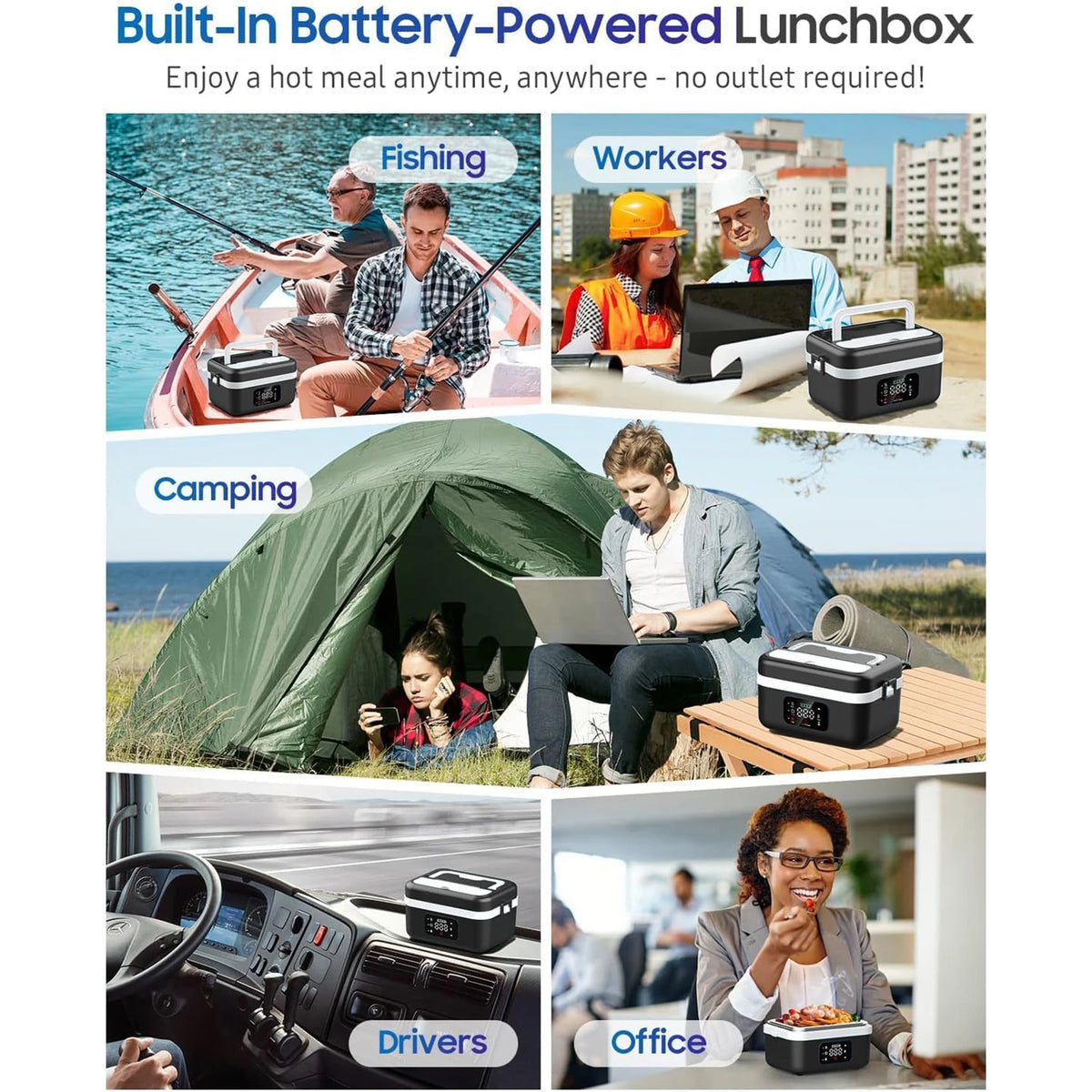 Boîte Chauffante Électrique Sans Fil 1 L avec Minuteur