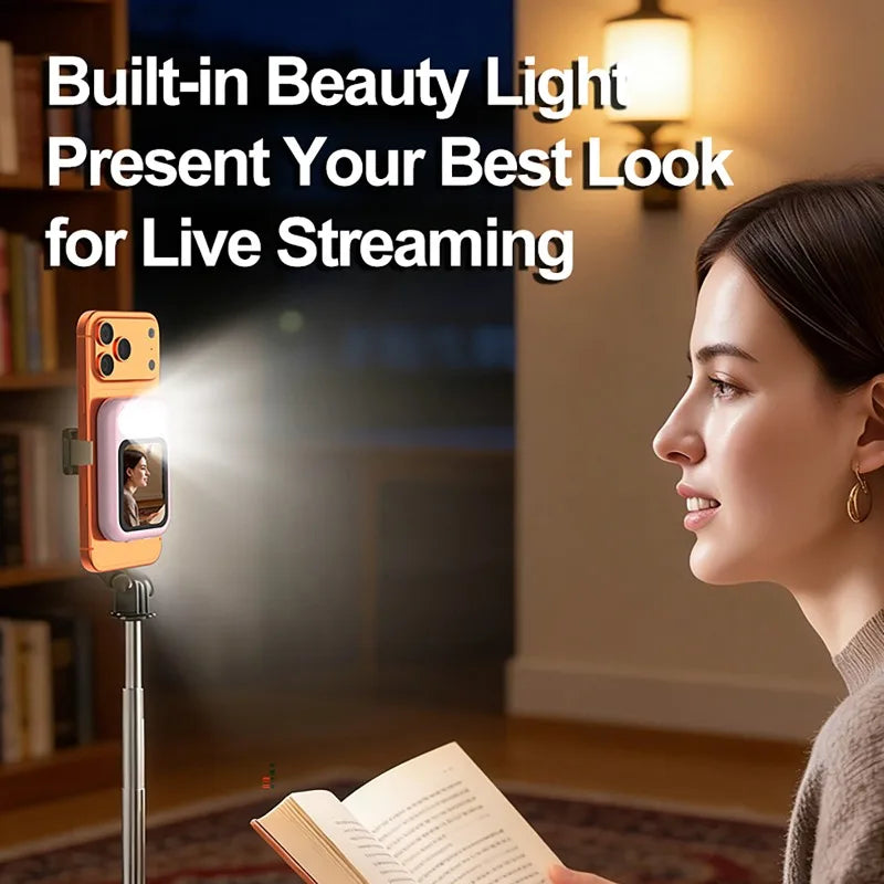 Écran Moniteur Selfie Magnétique Portable avec Lampe LED